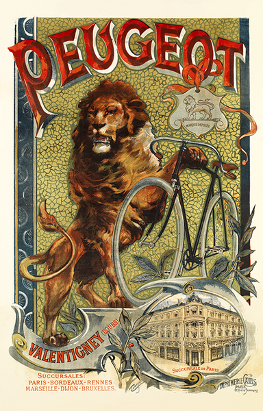 Bicycle Art Poster 1899 Peugeot – MOLTENI CYCLING