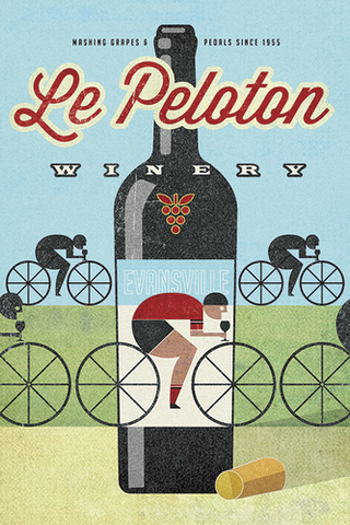 Le Peloton Winery Print