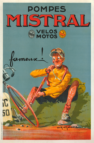 Pompes Mistral Bicycle Poster