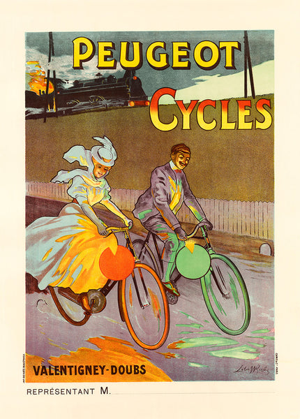 Bicycle Art Poster 1900 Peugeot Cycles – MOLTENI CYCLING