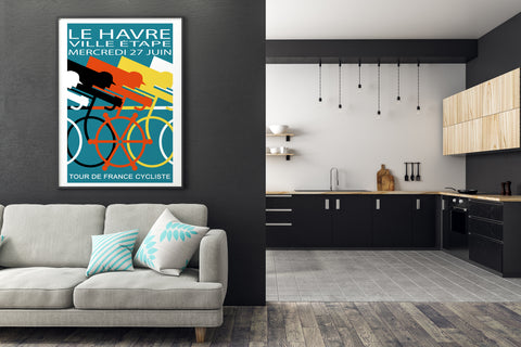 1956 LE HAVRE VILLE ETAPE Poster