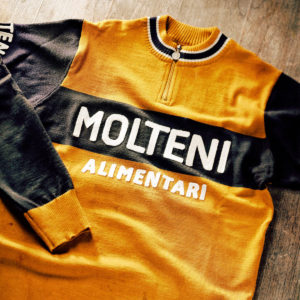 Maillot ciclista retro de mezcla de lana merino Molteni negro - Retro Peloton Maillot ciclista retro de mezcla de lana merino Molteni negro - Retro Peloton