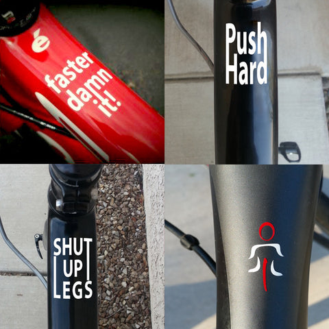 2 x Top Tube Decals. Faster damn it! - MOLTENI CYCLING