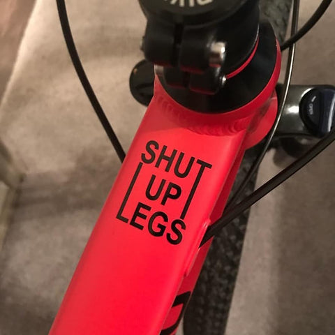 2 x  Top Tube Decals. Shut up legs - MOLTENI CYCLING