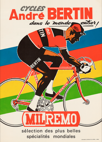Autocollants Cadre Vélo Vintage André Bertin - Reproduction En Encre Métallique