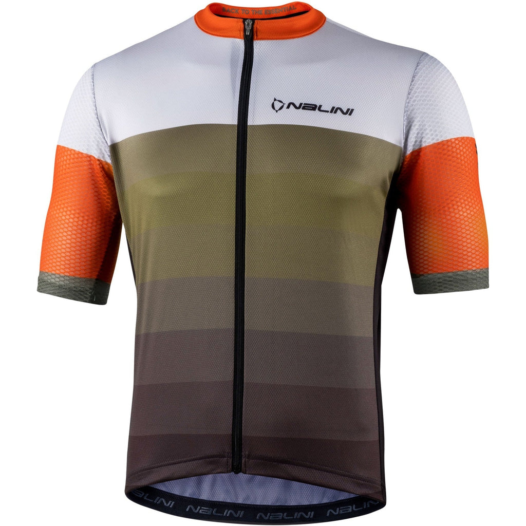 Nalini BAS CLASSICA Men's Cycling Jersey (Olive/Orange) S, M, 2XL