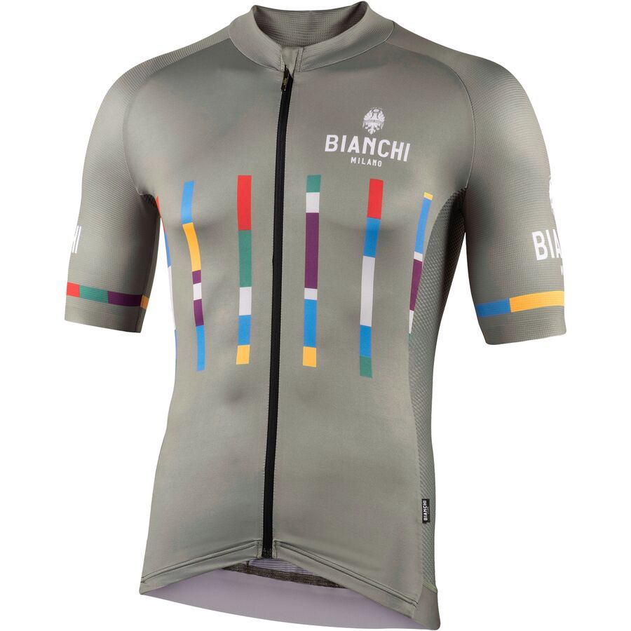 bianchi bicycle clothes Bianchi Milano Fanaco Men's Cycling Jersey (Silver) S, M, L, XL, 2XL, 3XL Silver / Large