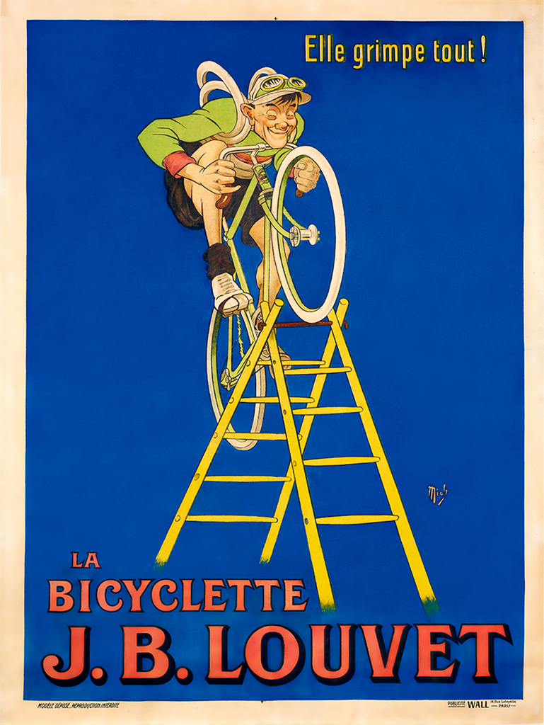 J. B. Louvet Blue Poster