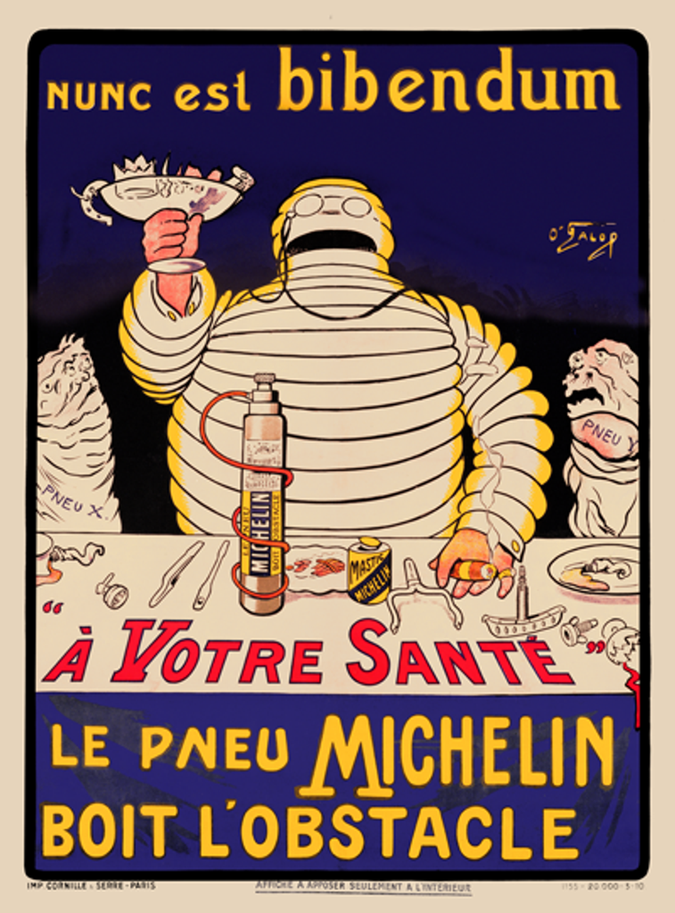 Le Pneu Michelin A Votre Sante Poster