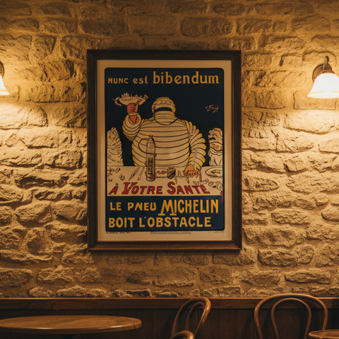 Le Pneu Michelin A Votre Sante Poster