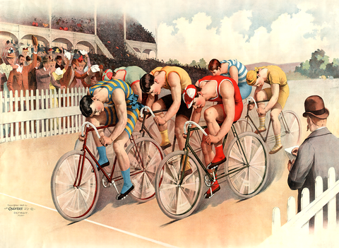 1895 Velodrome Racers Poster
