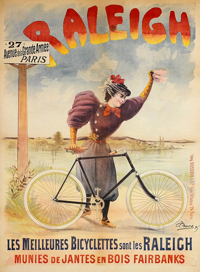 Raleigh Bicyclettes Poster Reproduction