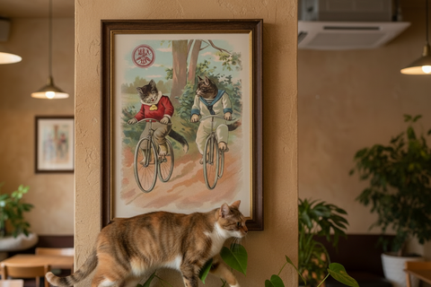 Cats - League of American Wheelmen Poster - MOLTENI CYCLING