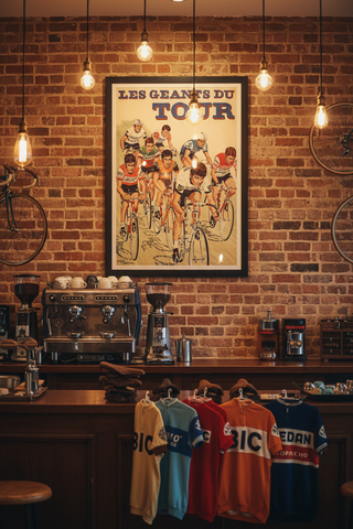 The Giants of the Tour Bicycle Poster