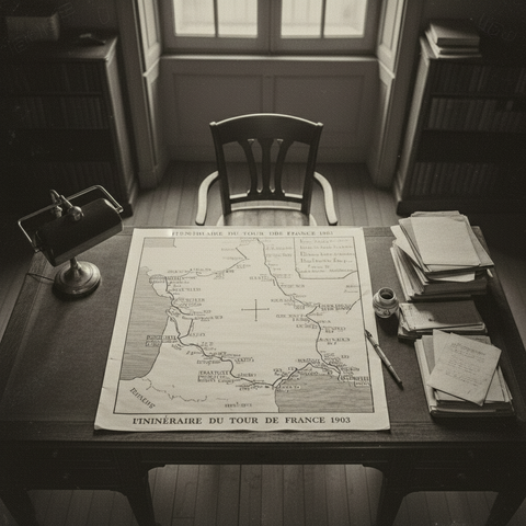 1903 Tour de France Map Poster