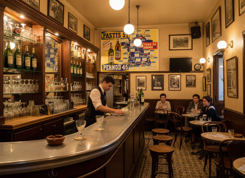 1956 Tour de France Map Poster Pernod