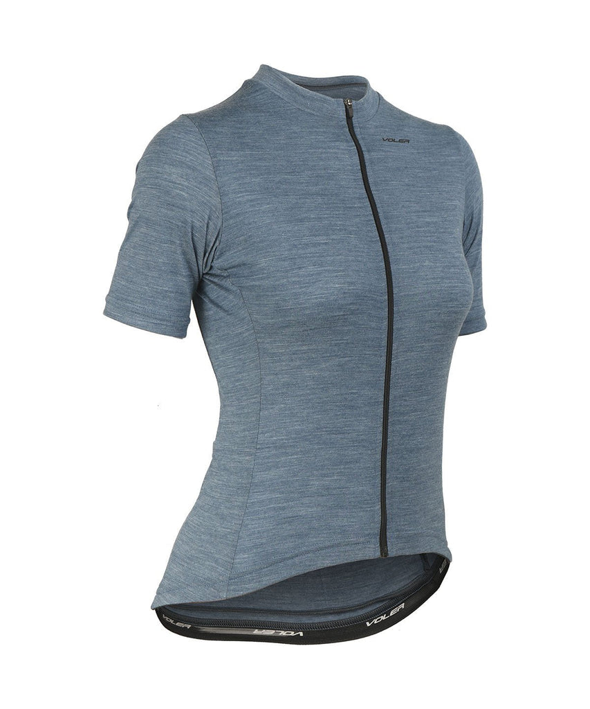 W. LIGHTWEIGHT MERINO JERSEY - SLATE HEATHER