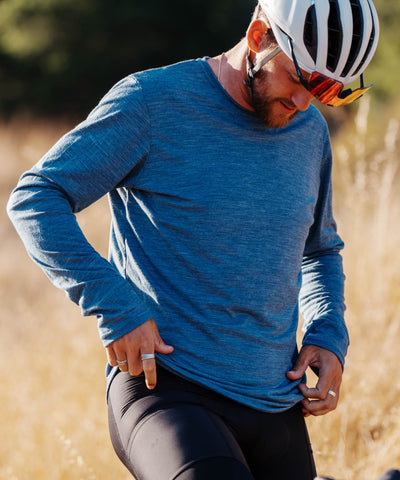 M. LIGHTWEIGHT MERINO LS TEE - GREY HEATHER