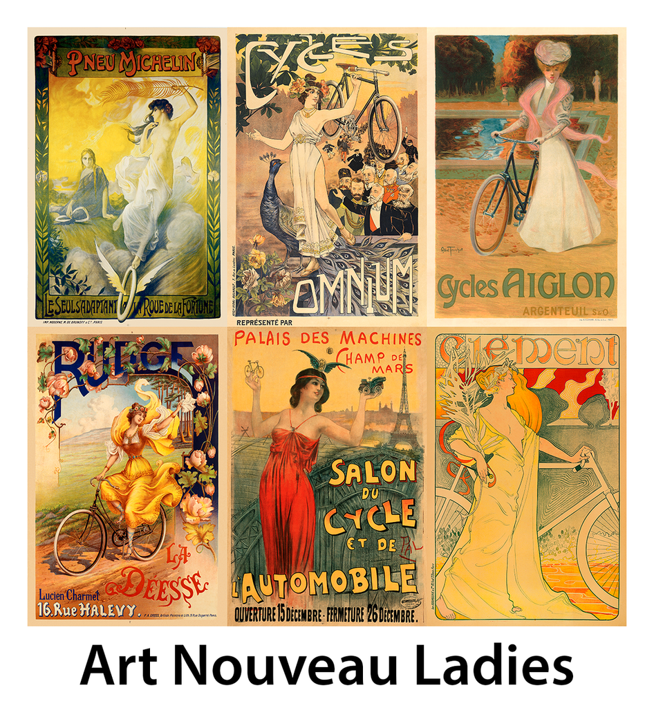 Art Nouveau Ladies Set of 6