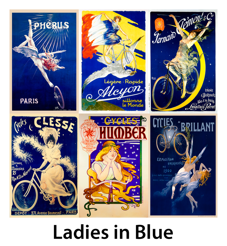 Ladies in Blue Set of 6