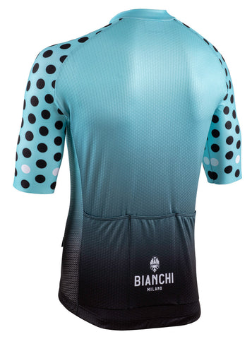 BIANCHI MILANO Men's CEDRINO Black Light Blue Jersey 2XL