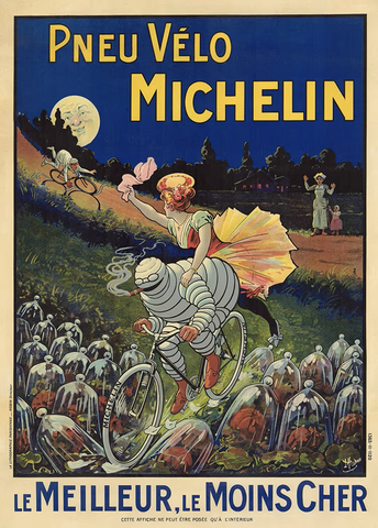 Bibendum Pneu Velo Michelin Poster