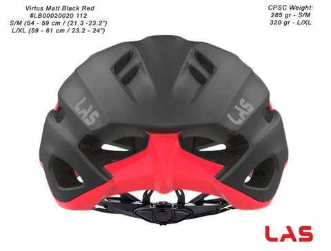 LAS Virtus Cycling Helmet - Black/Red