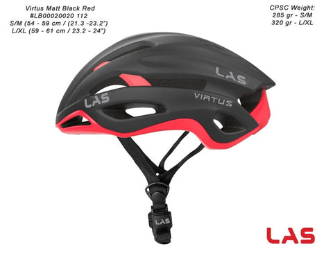LAS Virtus Cycling Helmet - Black/Red