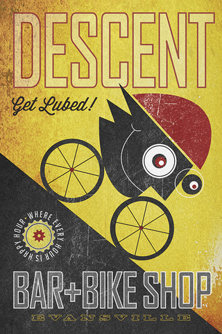 Descent Bar & Bike Shop Print - MOLTENI CYCLING