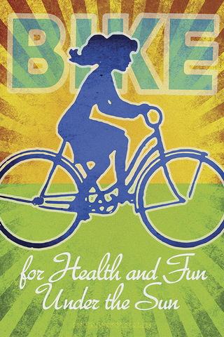 Bike for Health and Fun Print