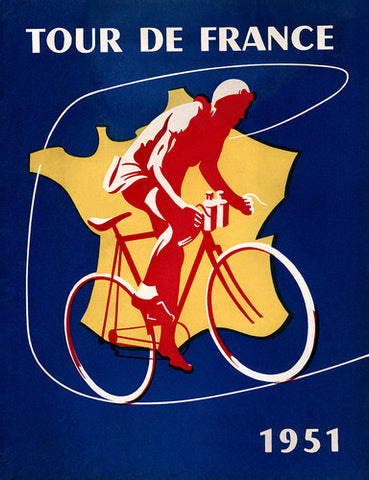 1951 Tour de France Poster - MOLTENI CYCLING