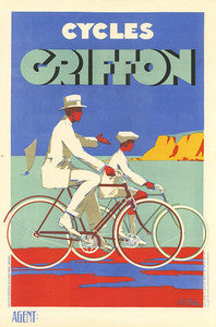 Griffon Bicycle 1910 Vintage Bicycle French Cycle Racing Poster - 24x32 Griffon Bicycle 1910 Vintage Bicycle French Cycle Racing Poster - 24x32