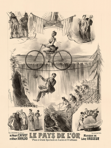 Pays de L'Or Vintage Bicycle Poster