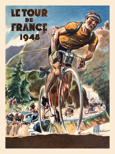Le Tour de France 1948 Poster - MOLTENI CYCLING