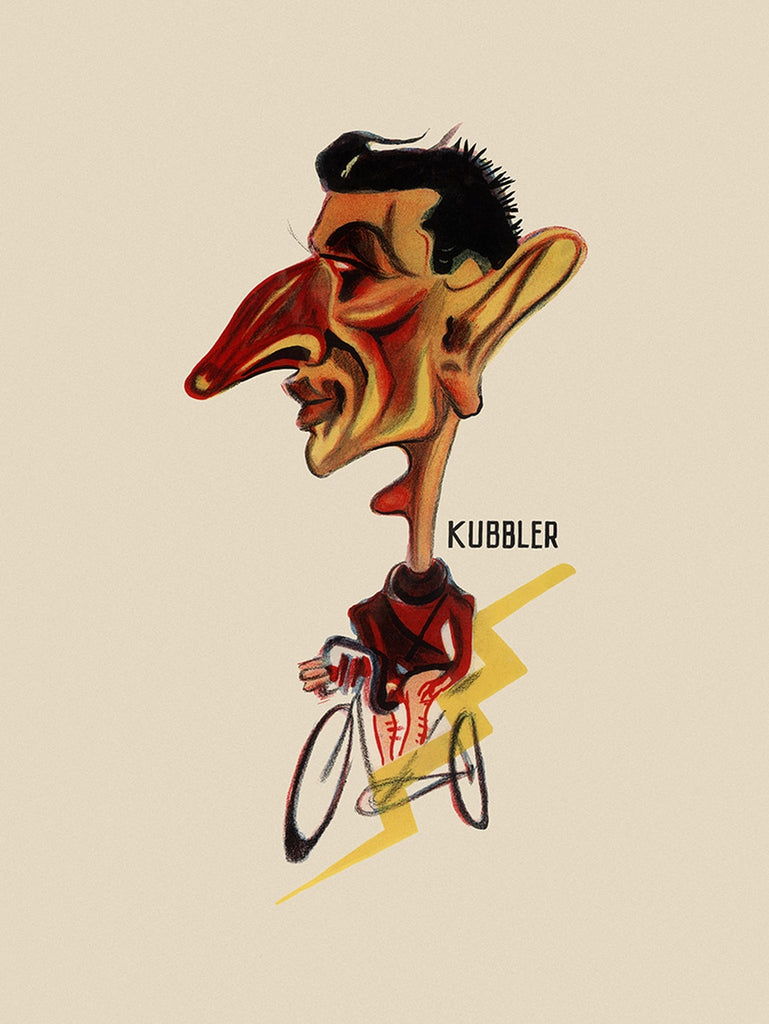 GIRO D'ITALIA Ferdi Kübler Bicycle Poster - MOLTENI CYCLING