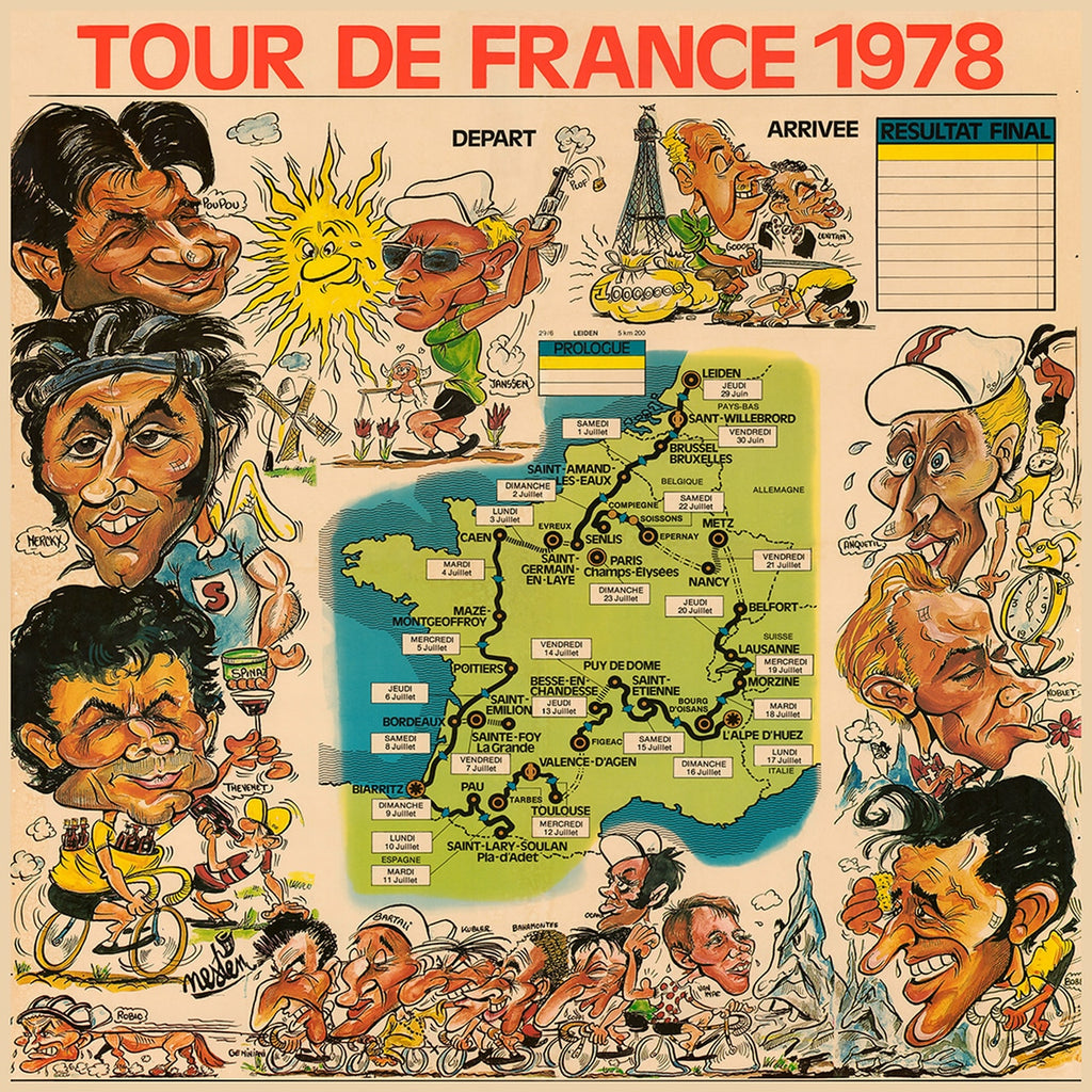 1978 Tour De France Caricatures Poster