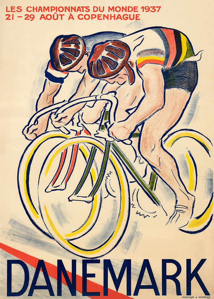 Bicycle Art Old Cycling Posters 1937 World Championships Poster