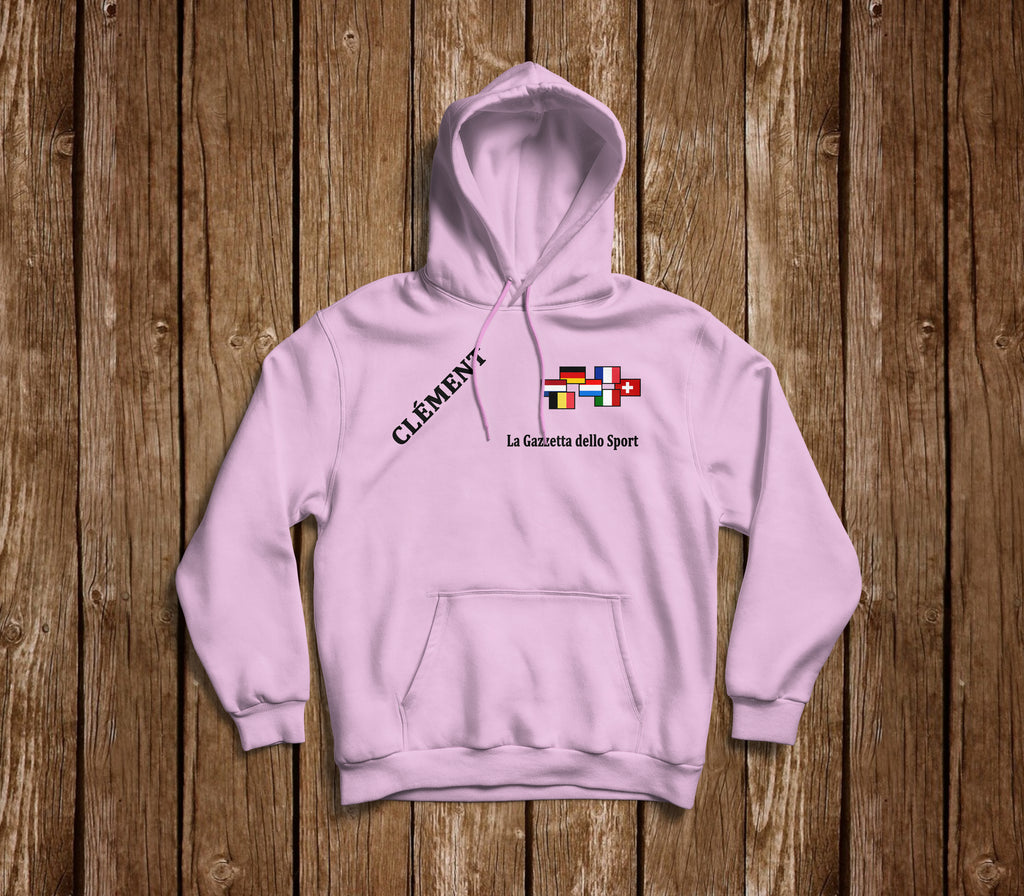 RETRO CLEMENT PINK HOODIE - MOLTENI CYCLING