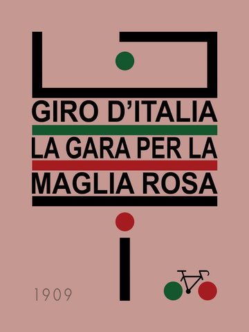 Giro d'Italia Poster " La Gara per la Maglia"
