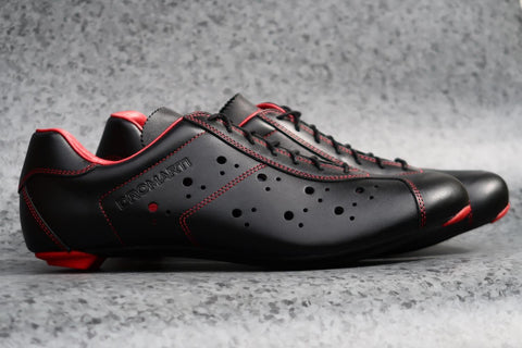 Race Carbon Nero Rosso - Black/Red Leather Shoes