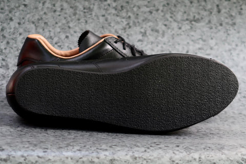 Flat Sole Black Leather Shoes
